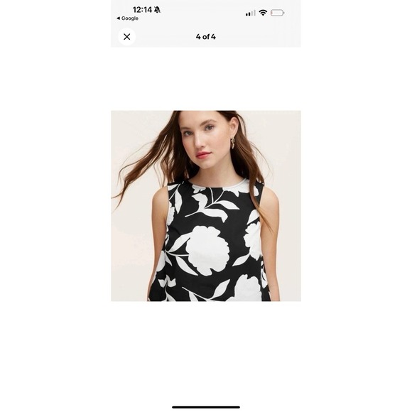 Kate Spade Target Women's Classic Black Rose Crop Tank Top Size Small - Picture 2 of 7